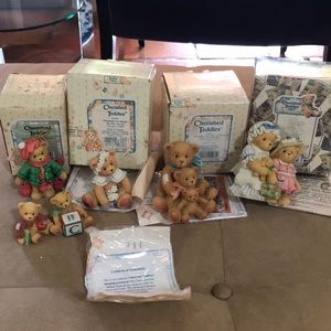6 Cherished Teddies 1990s 1 ornament, most IOB